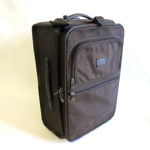 Brown Tumi Wheeled Rolling Carry On Suitcase