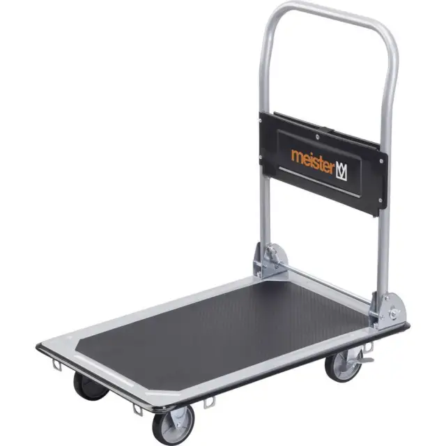 Meister Werkzeuge 8985530 Chariot plateforme pliable, avec espace de rangement