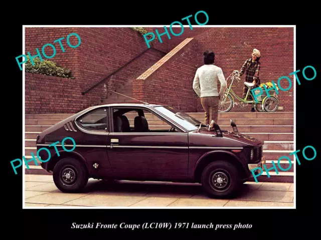 Old Large Historic Photo Of 1971 Suzuki Fronte Coupe Lc10W Launch Press Photo