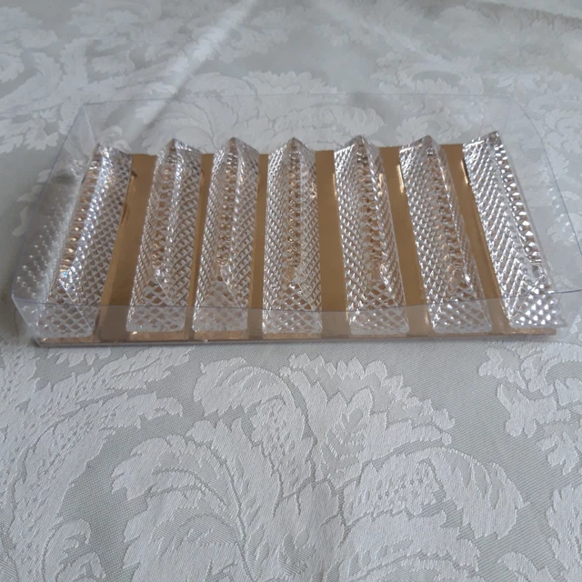 11 porte-couteaux anciens cristal ciselé Au Plomb années 50