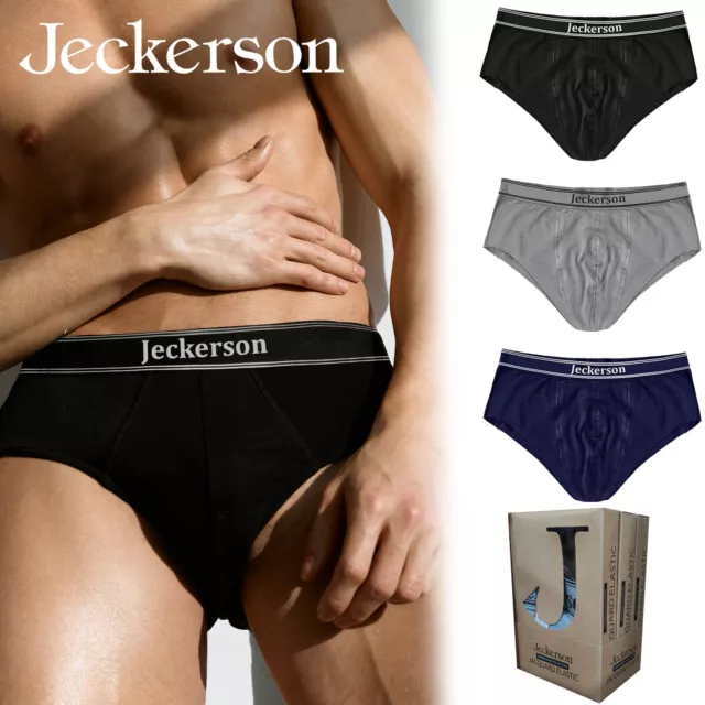 6 pezzi pack SLIP UOMO JECKERSON MUTANDE INTIMO COTONE BIELASTICO BOXER regalo