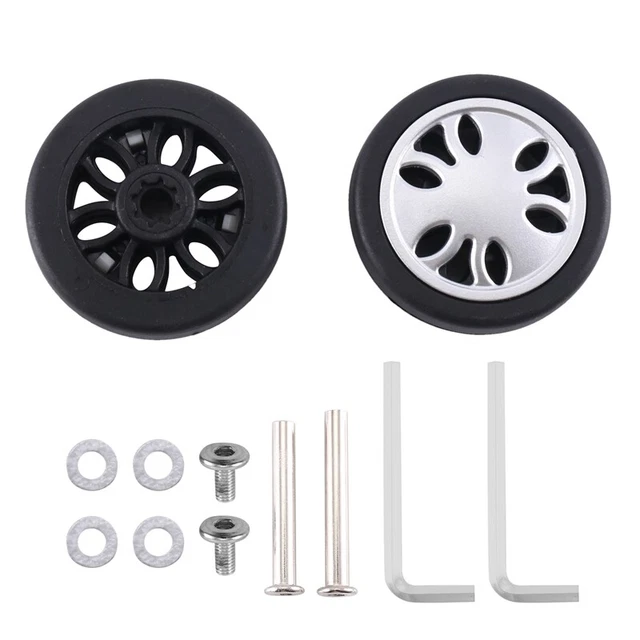 Luggage Wheels Replacement 50mm X 13mm Kits Universal 1 Pair K2U6