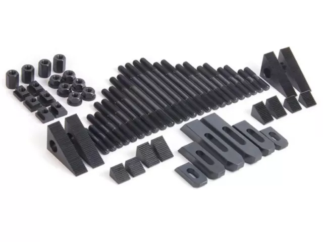 18mm T-Slot, M16 Stud, Milling Machine Clamping kit 58pc Step Block Set 2