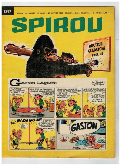 SPIROU 1397 (1965) Gaston Lagaffe / Les Schtroumpfs / Timour / La ...