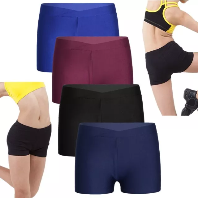 Kids Girls Boy-Cut Shorts Stretchy Bottoms Dance Hot Pant Yoga Casual Activewear