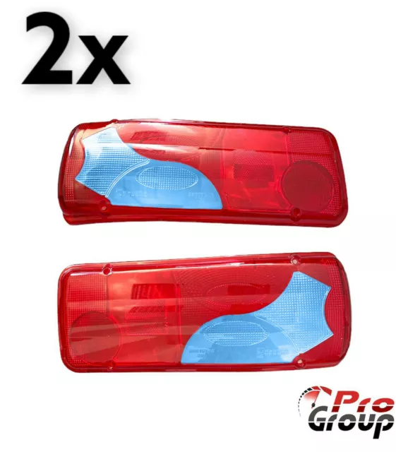 2x Pritsche Lichtscheibe Rücklichtglas Für MAN TGA TGL TGX TGS Blau Heckglas