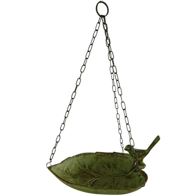 Vogeltränke-Fütterungsplatz. Eisen farbig H.38cm