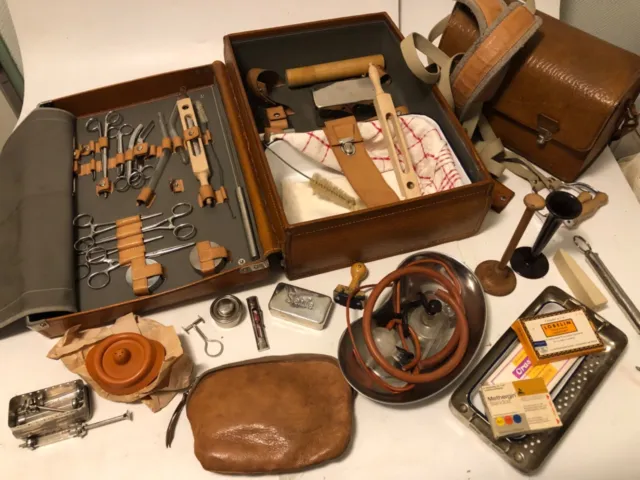 Original Wiesbadener Hebammentasche Koffer Arzt antik vintage Hebamme