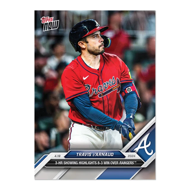 2024 TOPPS NOW MLB 99 Travis d'Arnaud Atlanta Braves Presale 7.85