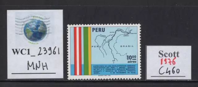 WC1_23961.PERU. 1976 MAP OF AMAZON BASIN air stamp. Sc. C460. MNH