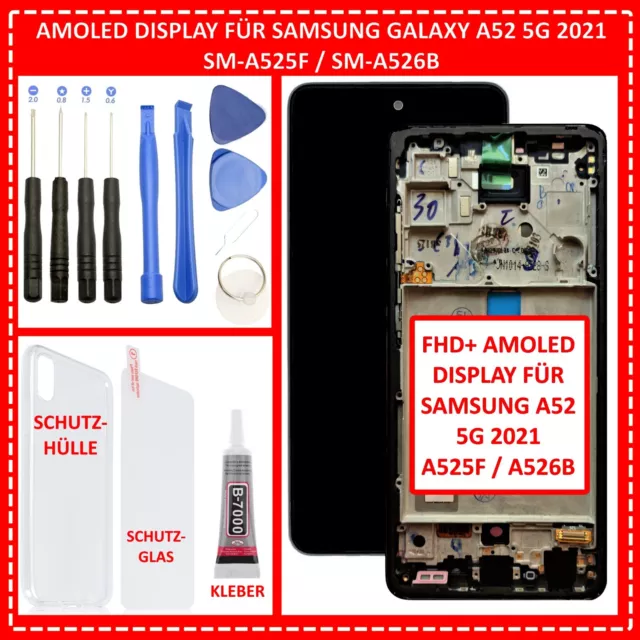 AMOLED Display für Samsung A52 5G 2021 SM-A525F A526B LCD FHD Touch Screen Glas