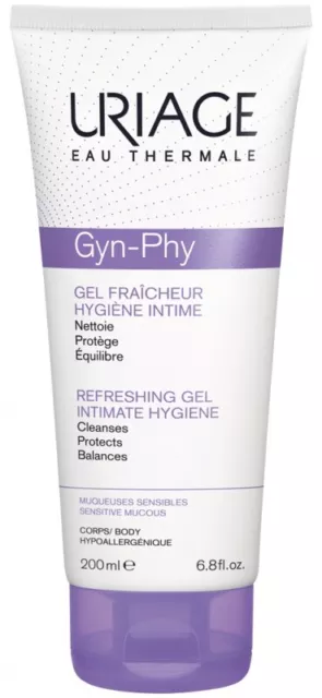 Gel refrescante higiene íntima Uriage Gyn-Phy 200 ml 2