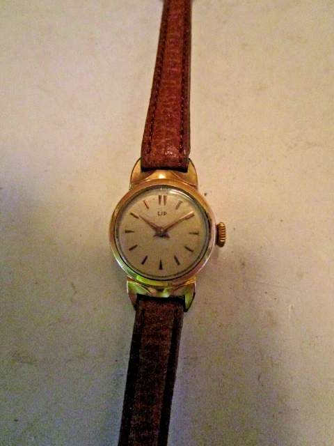 Montre Vintage Pour Femme Lip - Boîtier Et Bracelet Plaqué Or 20 Microns - Élégance Rétro