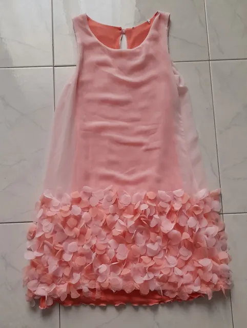 Abito da Cerimonia per Bambina Abbigliamento Vestito Elegante  rosa salmone 38