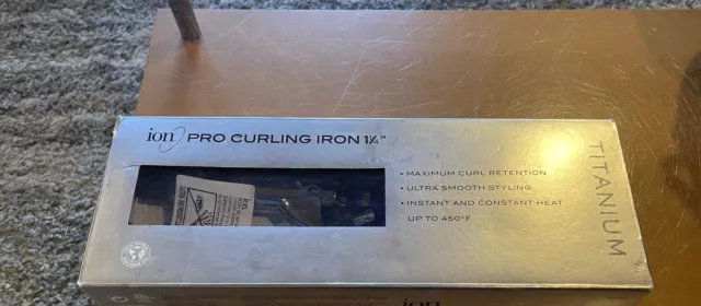 ion TITANIUM PRO CURLING IRON 1 1/4” Open Box Tested. Heats Immediately