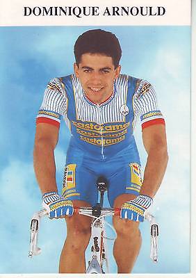 CYCLISME carte cycliste DOMINIQUE ARNOULD champion de france  équipe TOSHIBA 89 