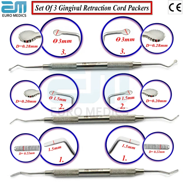 GINGIVAL CORD PACKER Retraction Dental Atraumatic Placement Packing gingival-cord-packer-retraction-dental-atraumatic-placement-packing