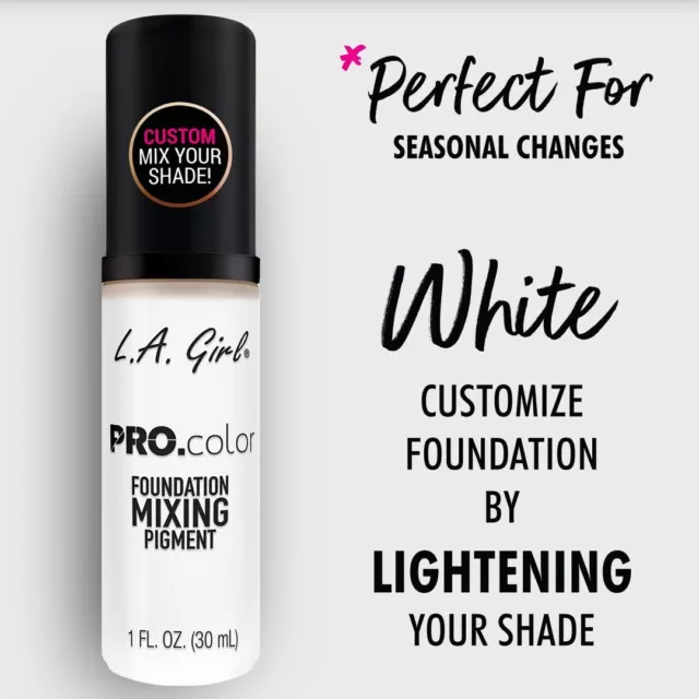L.A. Girl Pro Color Matte Foundation Mixing Pigment White 1oz