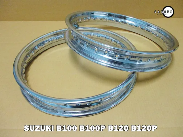 Fit SUZUKI B100 B100P B120 B120P  Front & Rear  Steel Wheel Rim Set  [sa3026]