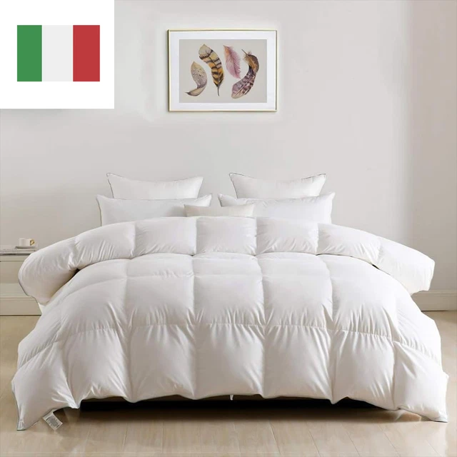 Piumone Invernale Matrimoniale in Piuma D’Oca 380 Gr/Mq, Piumino Letto Matrimoni