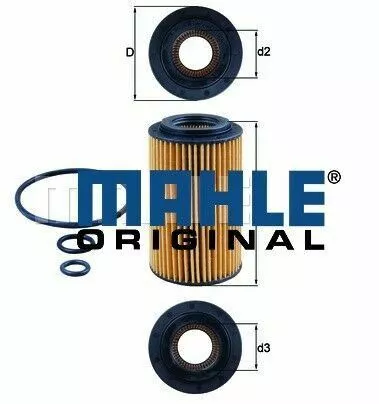 Oil Filter for MERCEDES-BENZ W204 W212 R172 220 CDI 250 CDI  Mahle OX153/7D2