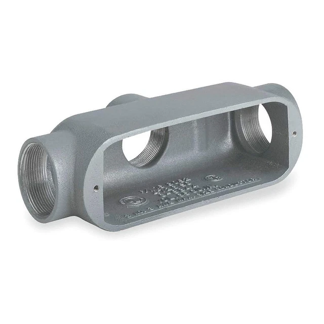 HUBBELL KILLARK OTB-4 Conduit Outlet Body,Alum,Trd Sz 1 1/4in