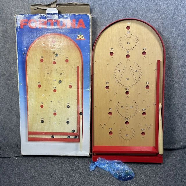 Antico Gioco Flipper Bagatelle Legno Metallo Tema Circo Clown Primi '900 Antico Gioco Flipper Bagatelle Legno Metallo Tema Circo Clown Primi '900