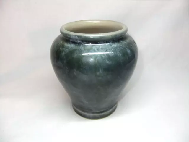 Antique 1922 - 1927 Royal Doulton Blue Green Squat Vase 1303 By Minnie Webb