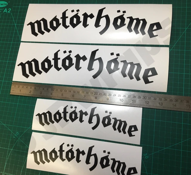 (X4) MOTORHOME MOTORHEAD Stickers Set Decals Caravan Camper Car Van ...