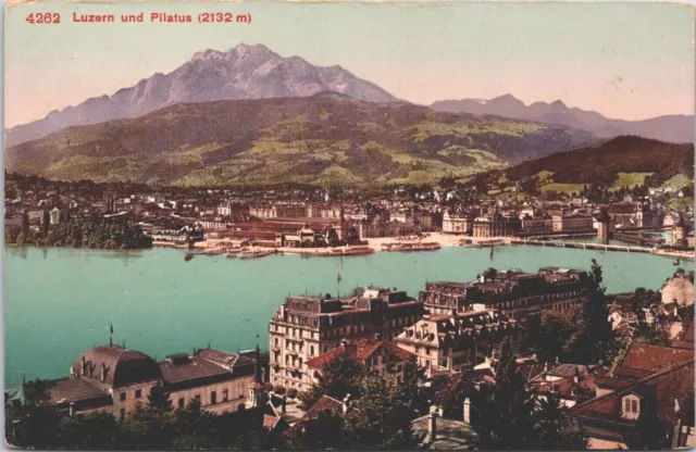Switzerland Luzern und Pilatus Vintage Postcard 09.12