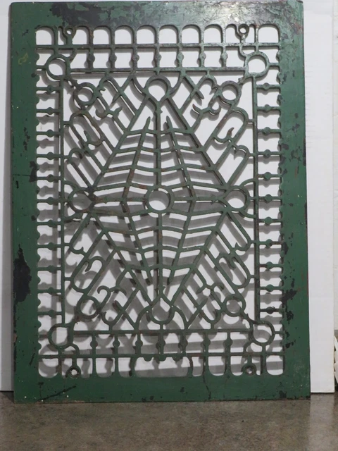 Large Antique Cast Iron Victorian Era Cold Air Return/Floor Grate Register Vent
