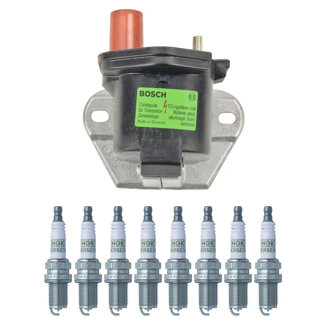 BOSCH IGNITION COIL NGK 8 GPower Spark Plug Kit For 560SEC Azure Turbo