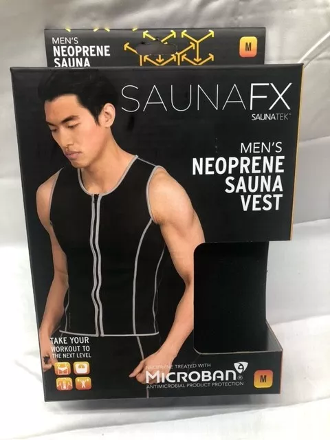 SaunaFX Men's  Medium Neoprene Sauna Vest SaunaTek Black New