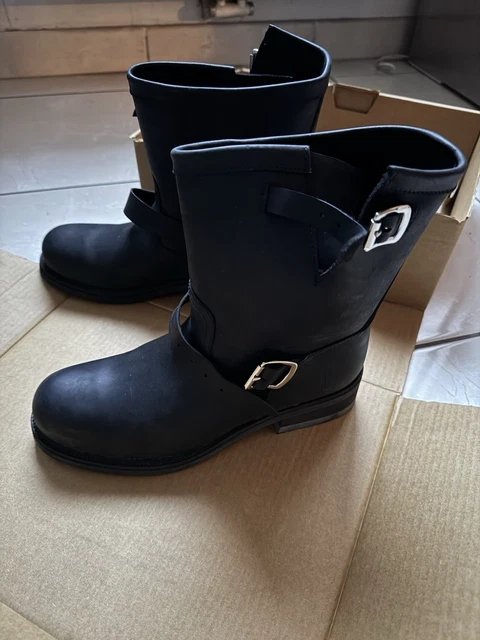 Bottes Motard Vintage Georgia Boots USA - Cuir - Pointure 38 EU (US 7) - Style Rockabilly - Occasion Très Bon état