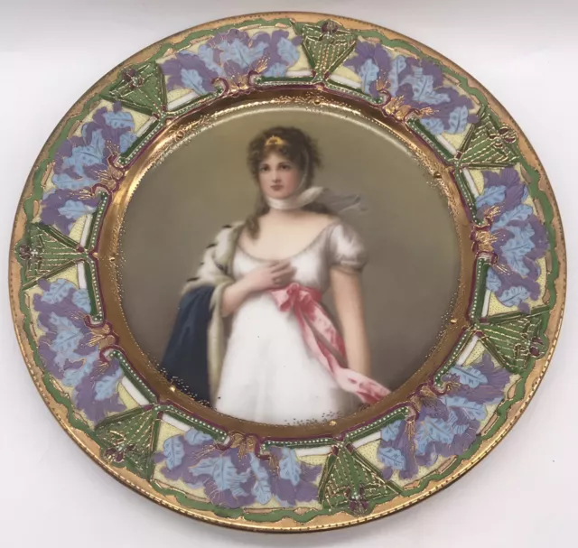 Royal Vienna Portrait Plate Dedetzuch Descmutz And Erlbiht Plate