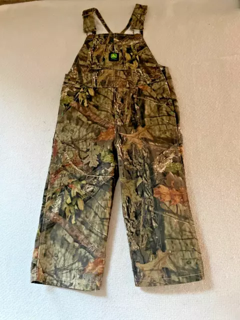 John Deere Cotton Bib Overalls Camouflage Camo Mossy Oak Unisex Toddler 3