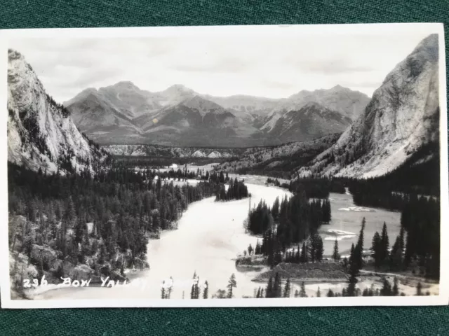 Bow River Valley Scenic Banff Canada Canadian Pacific Railway 1940s RPPCPostcard