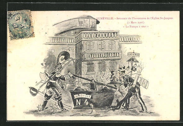 CPA Illustrateur Luneville, Souvenir de l´Inventaire de l´Eglise St-Jaques 1906