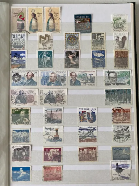 Konvolut 98 Briefmarken Schweden Sverige Postfrisch & Gestempelt 2