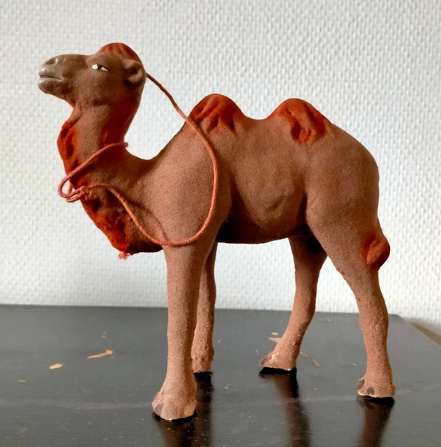 Très ancien santon de Noel, pour crèche de la nativité, ancien chameau