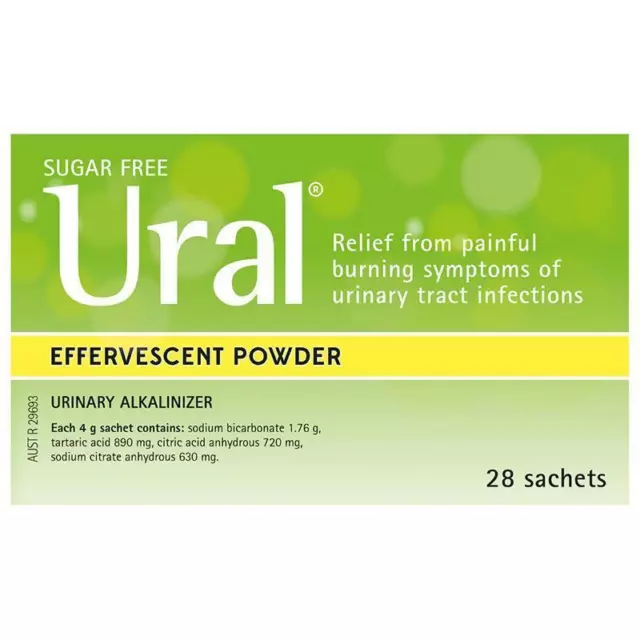 NEW Ural Effervescent Powder Pack Original Sachets 4g 28 Pack