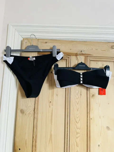 WOMENS RIVER ISLAND Multicolour Animal Paisley Plunge High Waist Thong  Bikini 10 £39.99 - PicClick UK