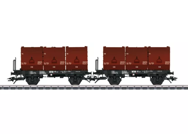 Trix 24177 Spur H0 Kokskübeltragwagen-Set "3 Kübel" der DB 2-teilig #NEU in OVP#