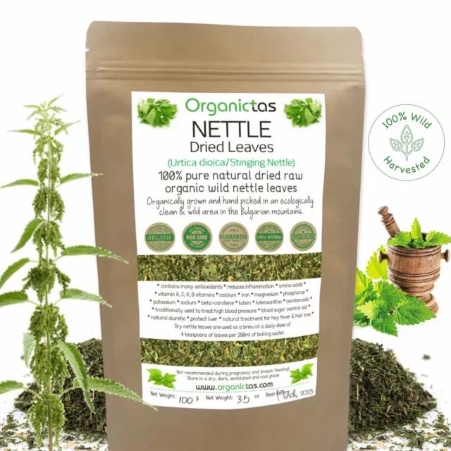 Organic Stinging Nettle Leaves Tea Dried Wild Harvested Urtica Dioica Bulgaria