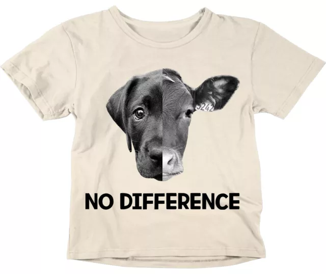 Vegan Vegetarian No Difference Kids Boys Girls T-Shirt Childrens tshirt