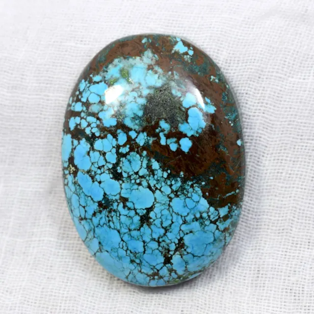 75.45Ct Natural Blue Arizona Morenci Turquoise Cabochon Certified Gemstone