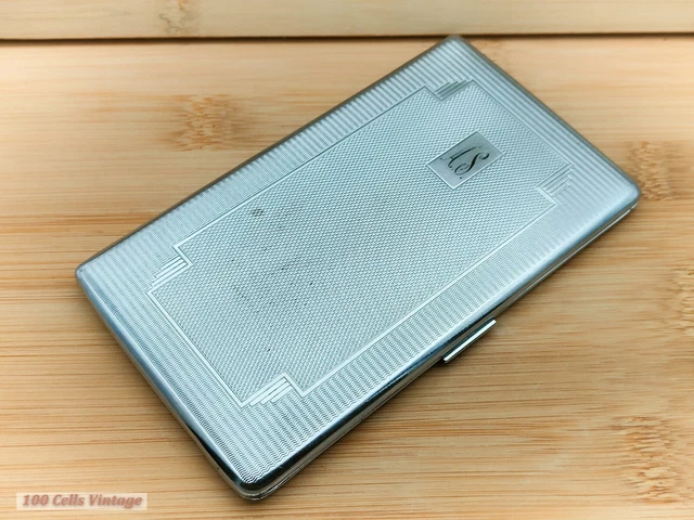 VINTAGE CHROME PLATED Art Deco Har-Bro Cigarette Case £21.49