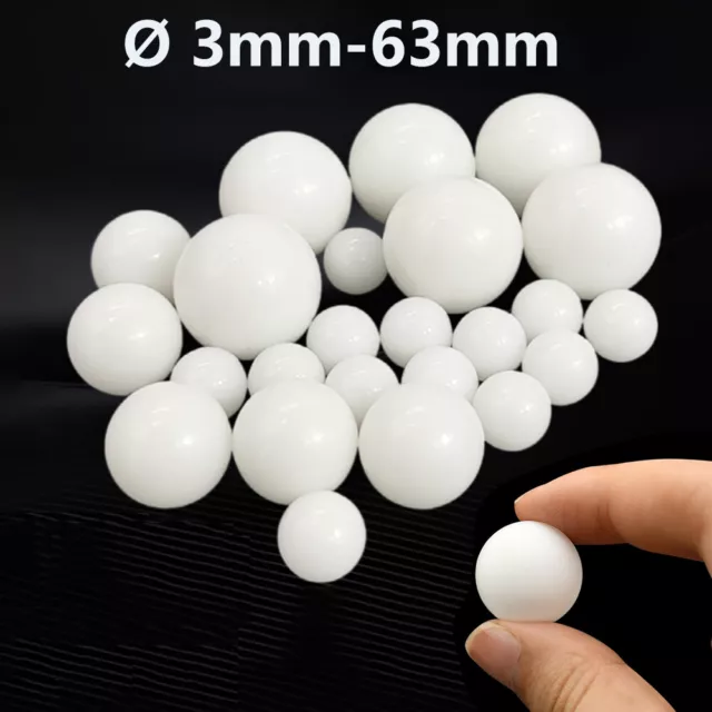 Sfere di plastica solida Φ3 mm-63 mm PTFE sfera di precisione sfere di tenuta valvola bianche