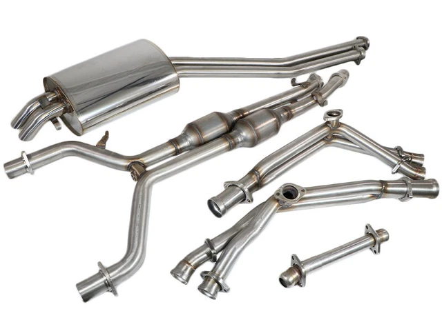 Impianto di scarico acciaio inox con Kat per Mercedes 420SL & 500 SL R107