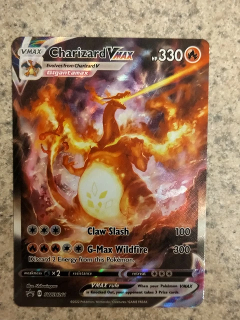 Carte Pokémon Charizard VMAX SWSH261 – Art Alternatif Holo – Édition Premium Ultra Premium – Collectionneur